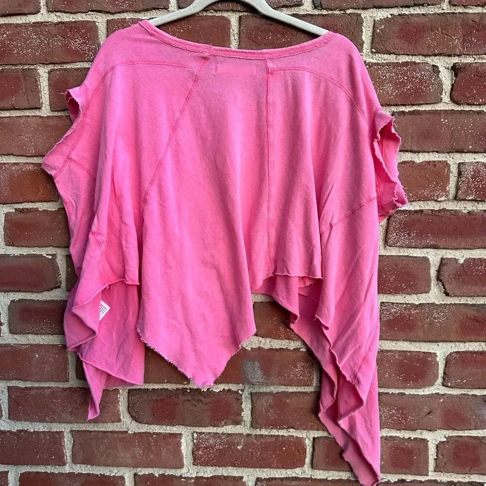 Free People We The Free Angel Tee Pink Womens XS NEW